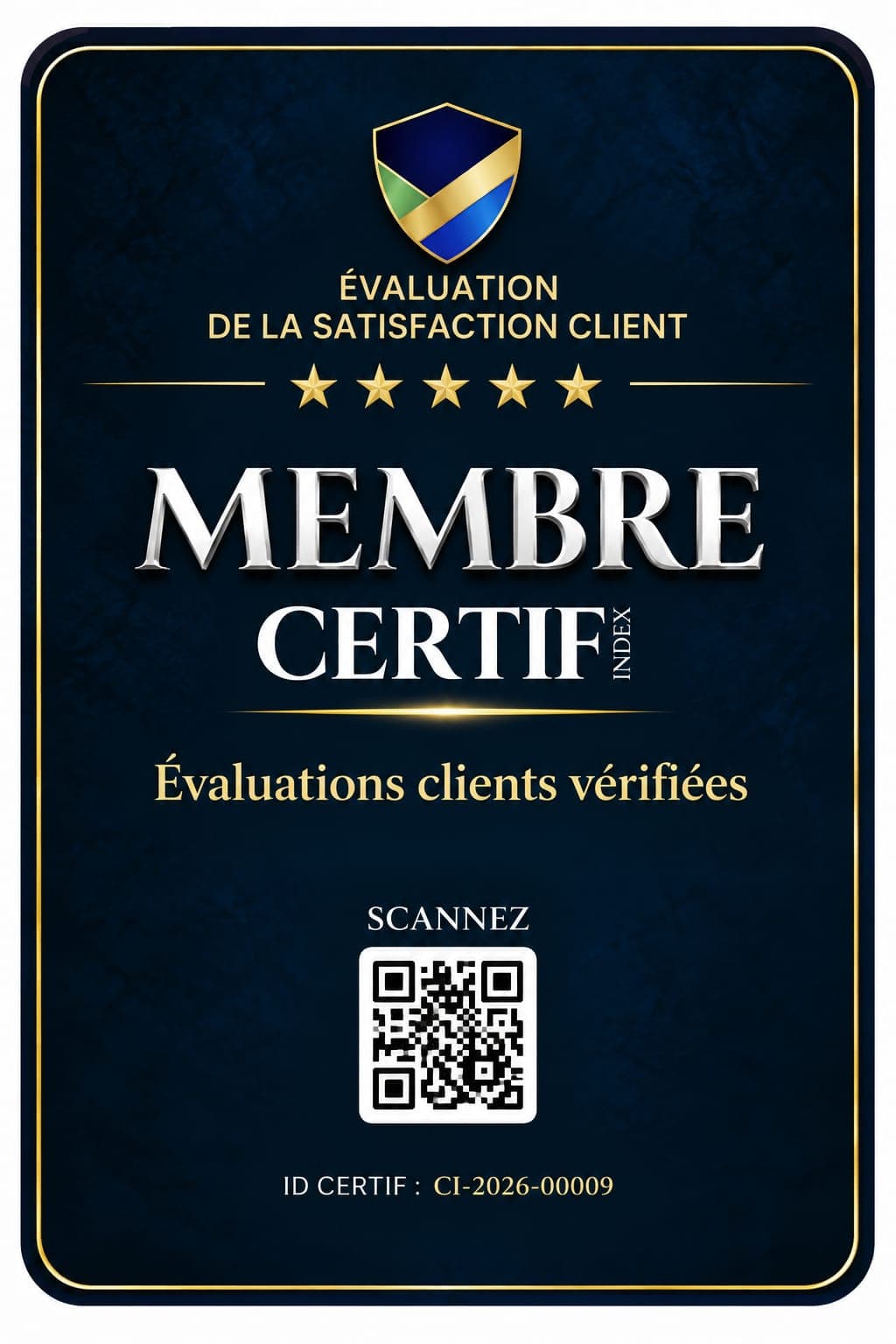 Plaque Membre CERTIF Index